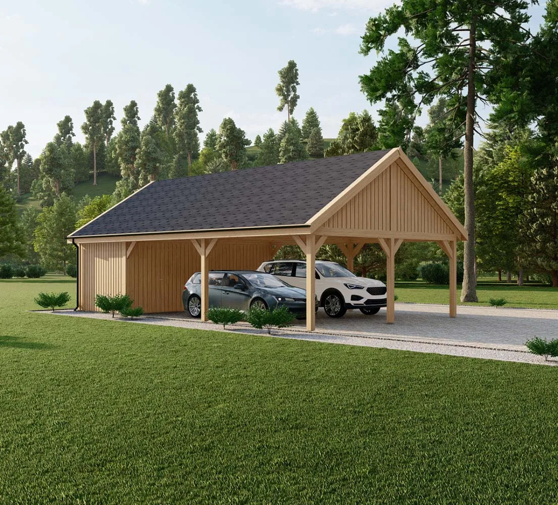  Carport mit Satteldach Corylus 6.5x10.5m