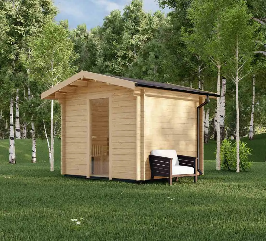 Außensauna Cedrus, 3x3 m, BF 6m2