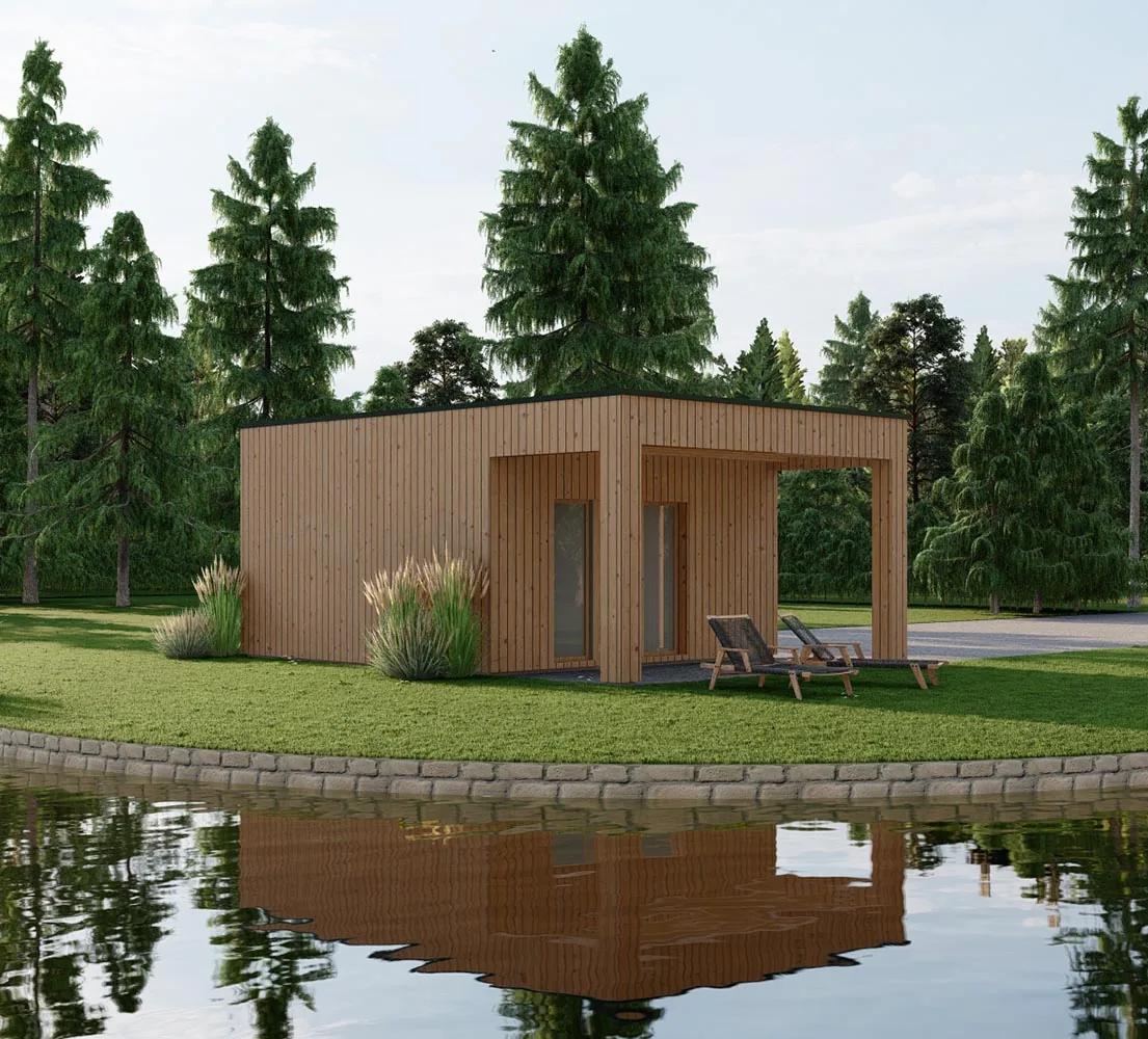 Außensauna Passiflora, 5x7 m, BF 40m2