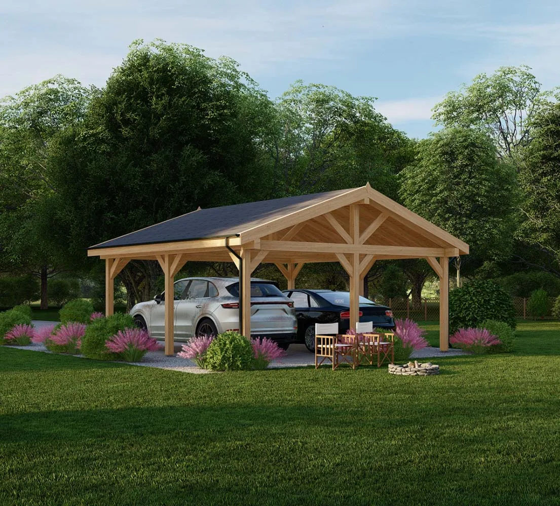  Carport mit Satteldach Oxalis, 6x6 m