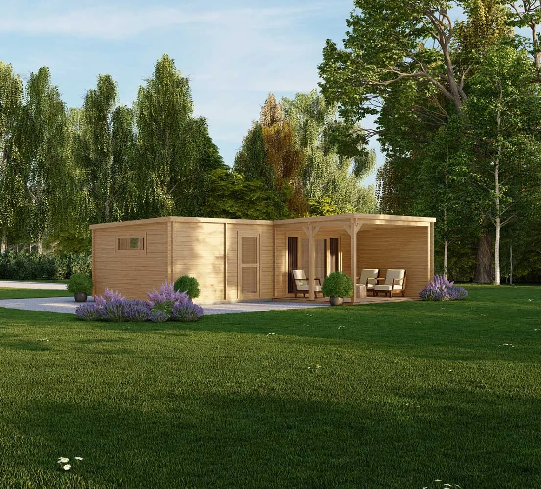 Außensauna Casia, 9x8 m, BF 47m2