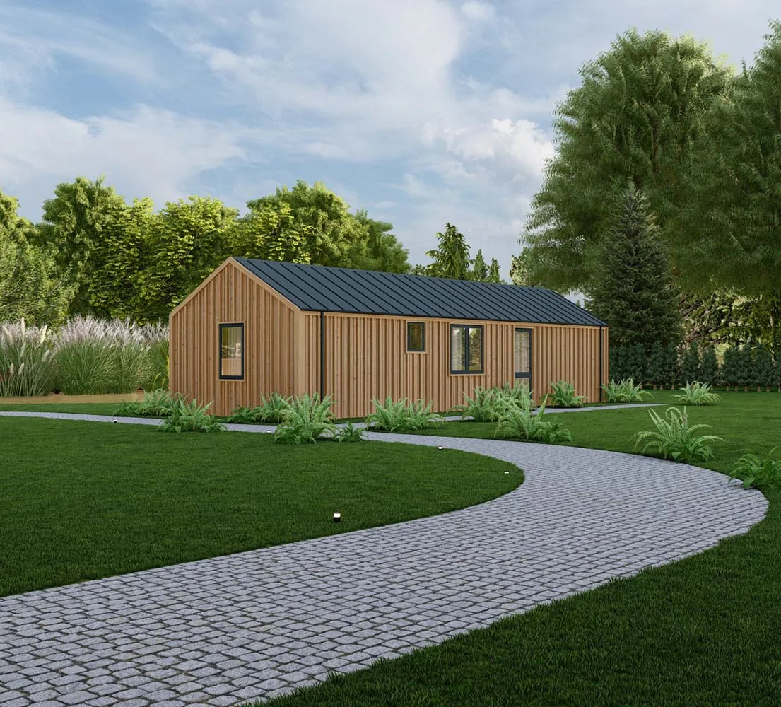  Holzhaus mit Satteldach Fumana V3