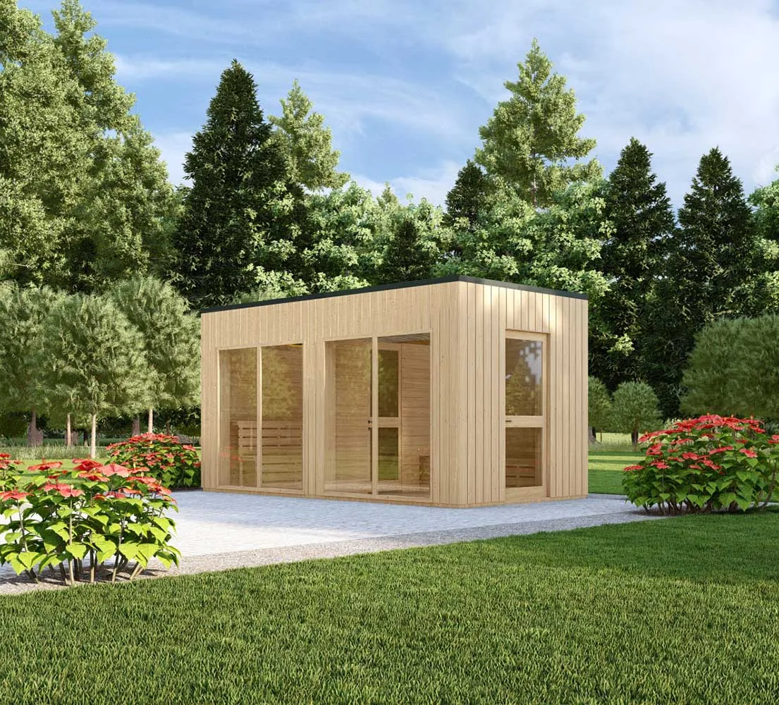 Außensauna Origanum, 3x5 m, BF 12m2