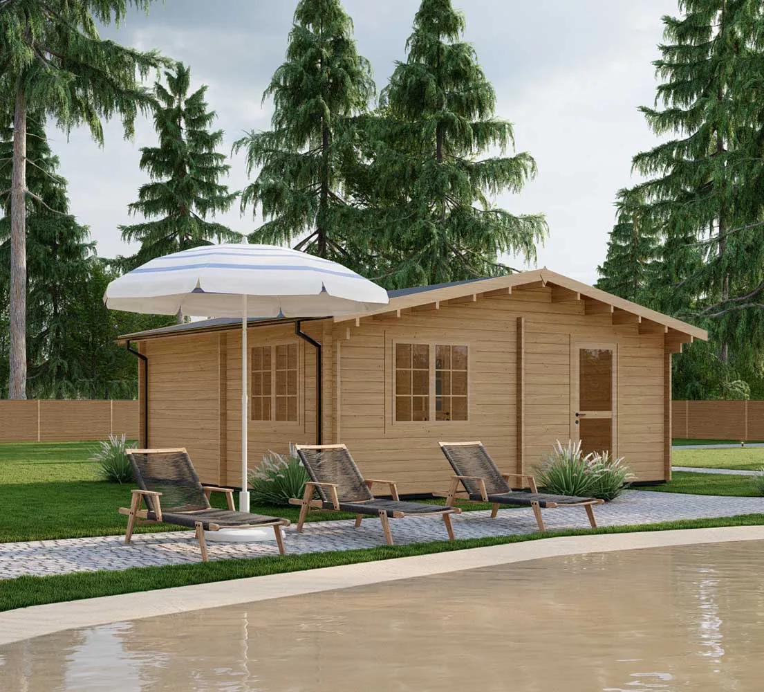 Außensauna Levandula, 6x6 m, BF 30m2