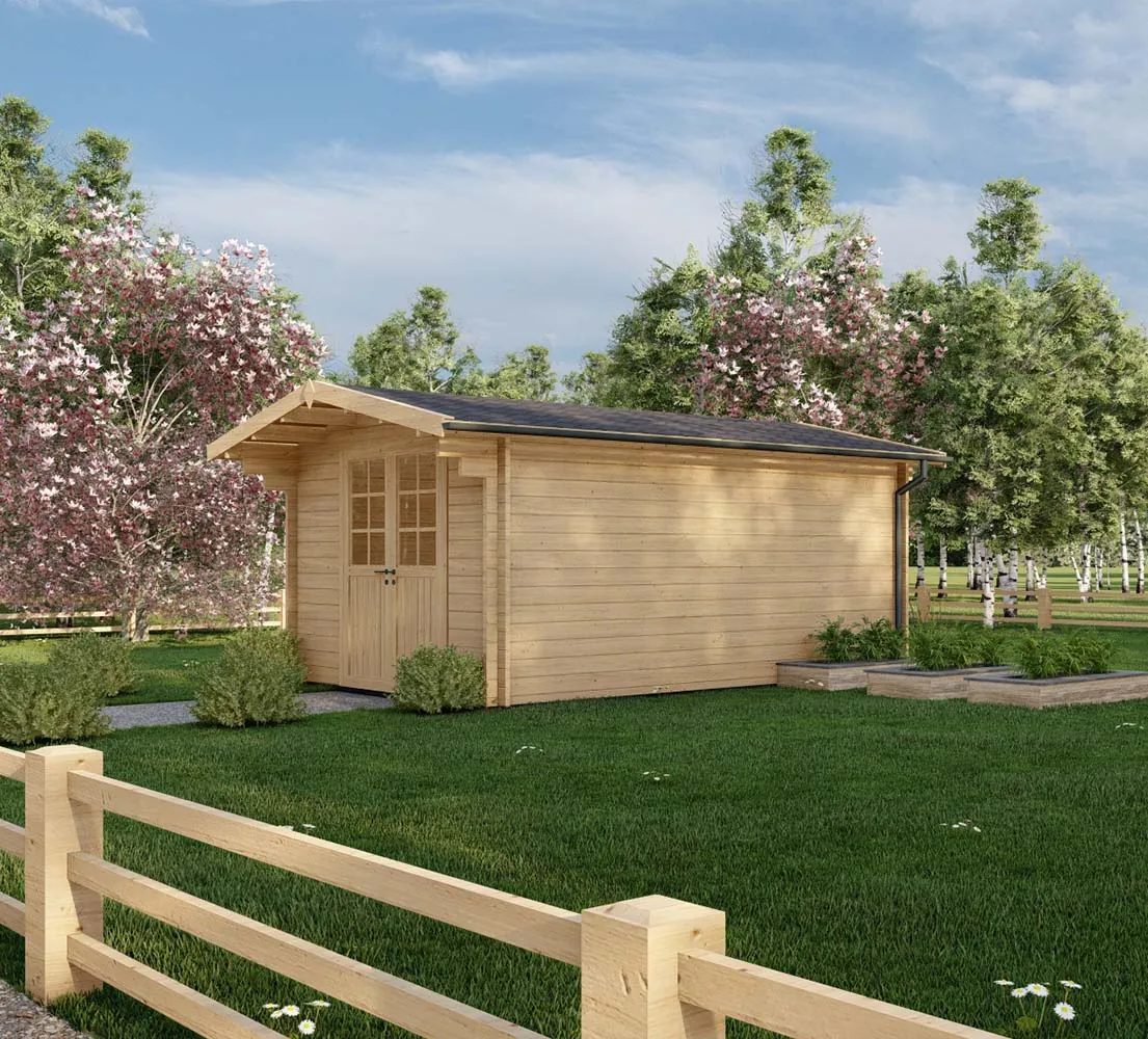 Gartenhaus aus Holz Capparis, 3x5 m, BF 14 m2 
