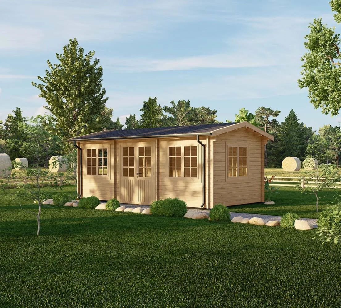 Gartenhaus aus Holz Asparagus, 6x3 m, BF 18 m2 