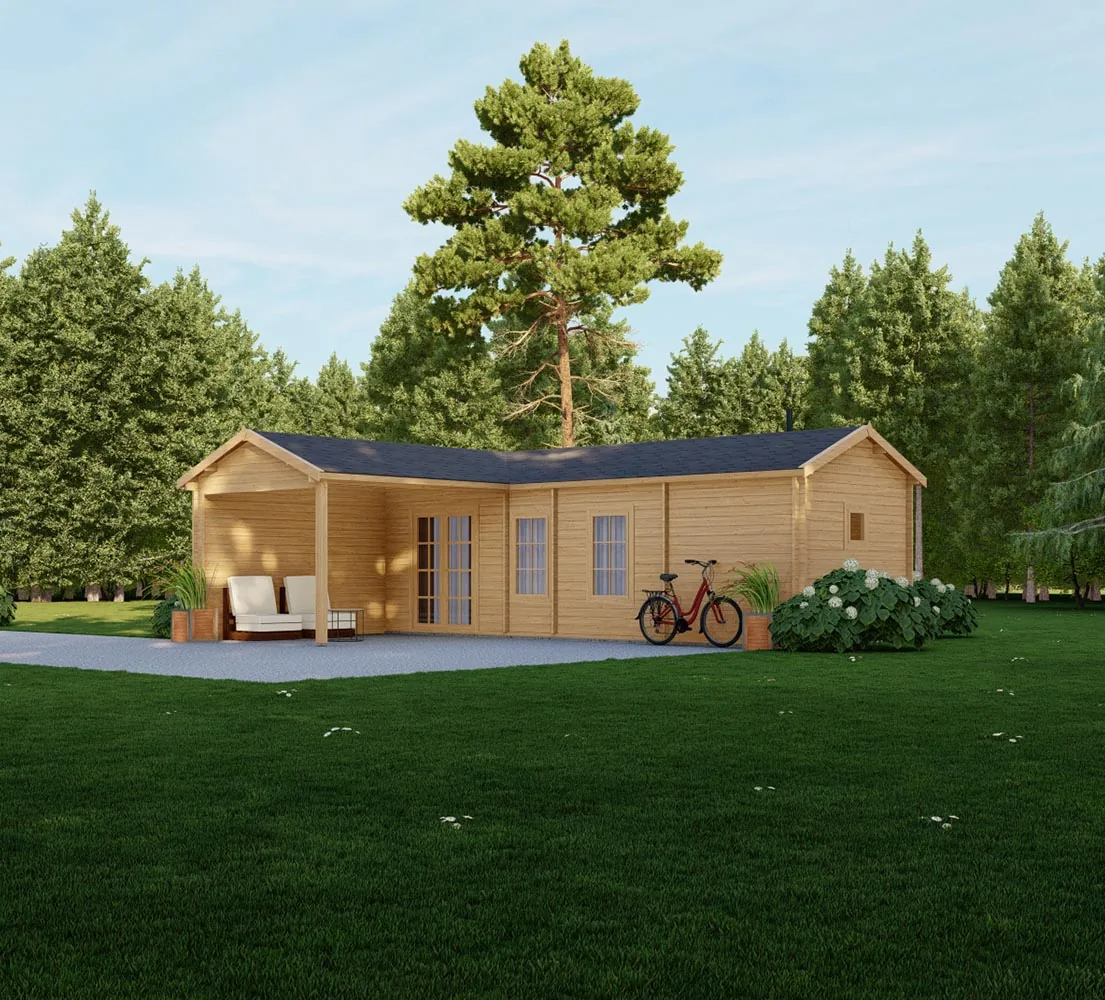 Außensauna Acacia, 9x7 m, BF 38m2